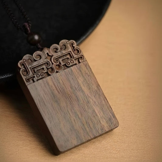 Kalimantan Agarwood Joy Amulet Pendant – 40x60mm